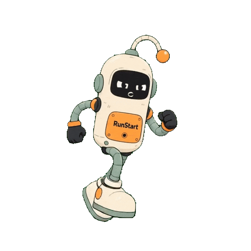 RunStart robot companion walking